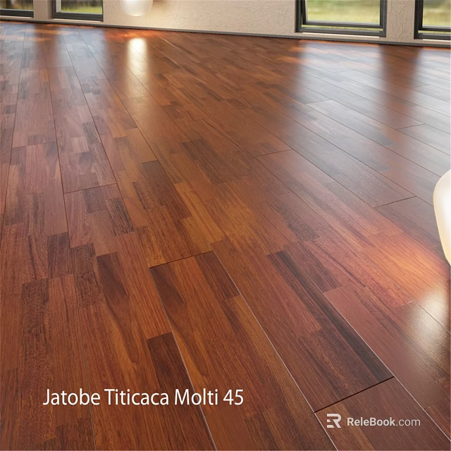 Jatoba Tigerwood Merbau AC Wooden Floor With Natural Wood Grain And Glossy Surface 3d model 