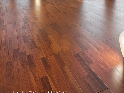 Jatoba Tigerwood Merbau AC Wooden Floor With Natural Wood Grain And Glossy Surface 3d model