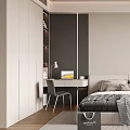 Luxury Modern Bedroom Interior With Comfortable Bed And Stylish Decor 3d model