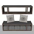 Modern Sofa Stool Bed End Stool Bench Low Stool Shoe Stool Pillow Log Casual Stool 3d model