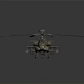 Advanced Attack Military Helicopter With Main Rotors Tail Rotor Weapon Systems And Sensor Gear