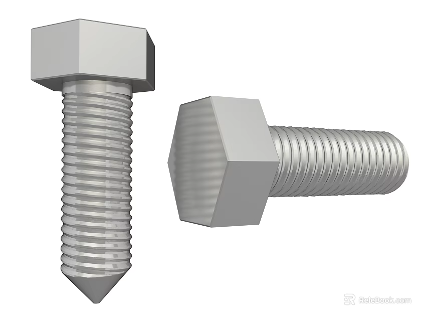 High Quality Metal Hex Head Bolts For Industrial Hardware Applications And Repairs 3d model 