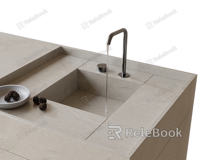 Modern sink faucet model