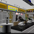 Jinbei Kids Specialty Store With Yellow White Interior Toys Display Counters And Shopping Customers