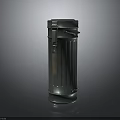 Vintage Industrial Metal Cylinder With Leather Strap Rustic Finish And Classic Structure