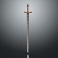 Modern long sword officer sword scabbard 3d model