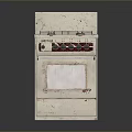 Vintage Gas Stove With Burners Oven Compartment And Worn White Finish Design