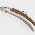Traditional Handcrafted Scimitar With Ornamental Sheath Circular Carved Patterns And Tassel Handle