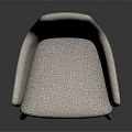 Modern Accent Chair With Light Fabric Upholstery And Wooden Legs Design