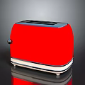 Stylish Red Electric Toaster With Modern Design For Kitchen Use