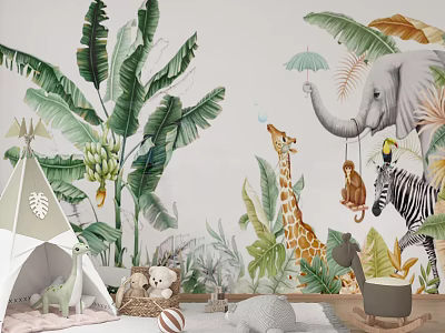Art background wall 3d model