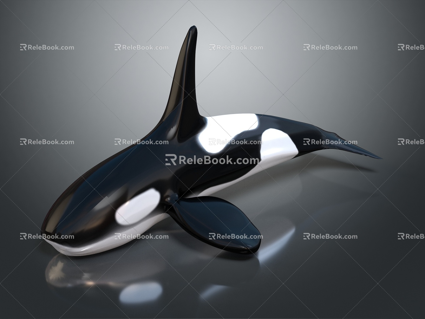 Modern Whale Cartoon Whale Mammal Marine Mammal 3d model