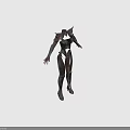Futuristic Metallic Combat Armor With Spiked Shoulders And Full Body Design