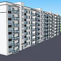 Modern Apartment Building Exterior Design With Multiple Floors Balconies And White Facade