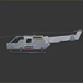 Detailed 3D Helicopter Model Featuring Rotors and Fuselage Structure