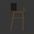 Minimalist Wooden Table Furniture With Black Supports And Sturdy Legs