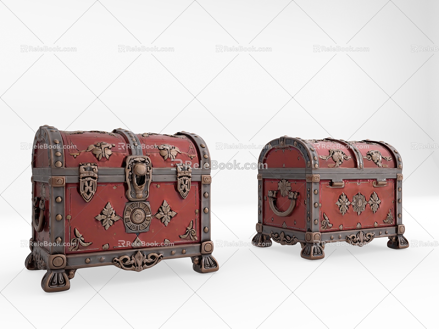 European Style Retro Other Sicks European Style Retro Treasure Box Ancient Treasure Box Retro Treasure Box Modern Retro Leather Box Wooden Box Treasure Box 3d model