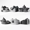 Modern Lazy Sofa Single Sofa Chair Leisure Sofa Bean Bag Sofa 3d model