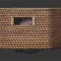 Brown Woven Storage Box With Lid And Window For Home Organization