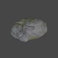 Gray Stone Frog Sculpture With Textured Surface And Yellow Spots On Natural Rock