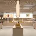 Modern Supermarket Department Store Interior With Spacious Layout And Product Displays