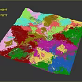 Scenic Mountain And Glacier Landscape Detailed 3D Terrain Map View