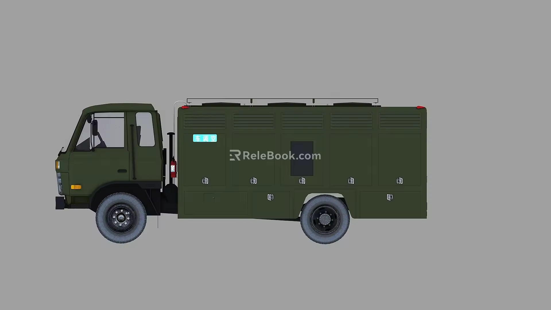 Military air-conditioning vehicle internal diesel engine meter box 3d model