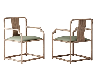 New Chinese-style armchair 3d model