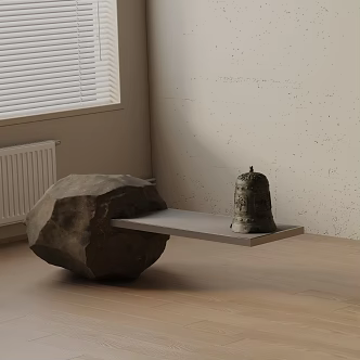Modern shoe changing stool 3d model