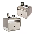 Modern Bedside Tables With Drawer Photo Frame Camera And Books On Top