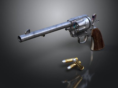 revolver pistol semi-automatic pistol automatic pistol modern weapon hot weapon 3d model