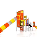 Children's Outdoor Slide Combined Slide Children's Combined Slide Multifunctional Slide Multiplayer Outdoor Slide 3d model