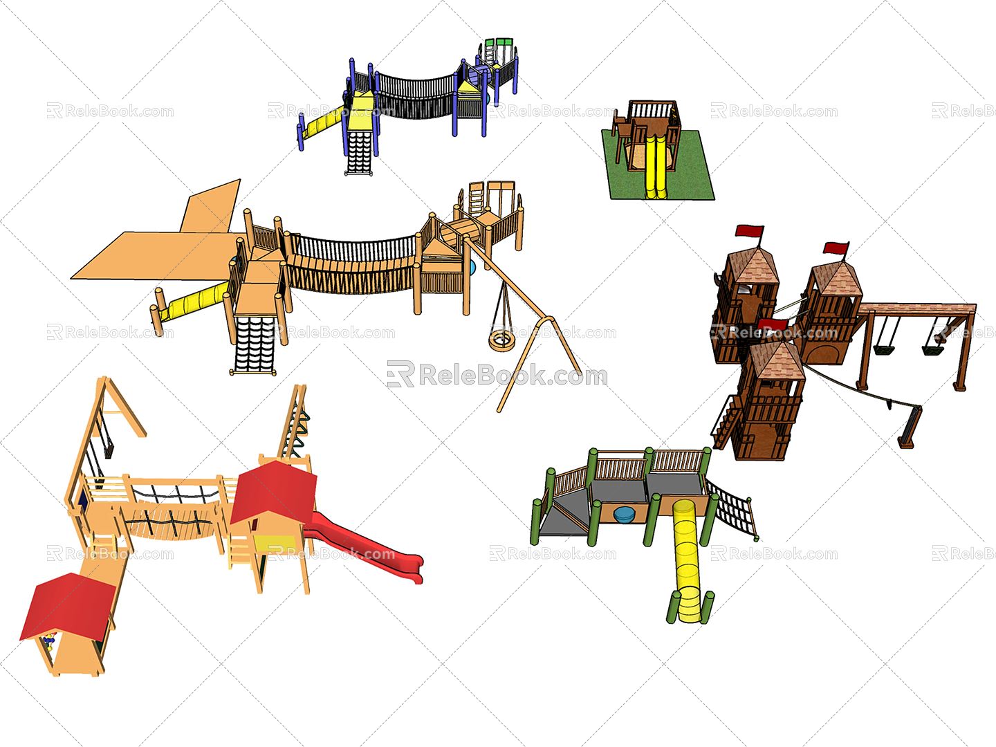 Modern play equipment Children's equipment Amusement equipment with slides model