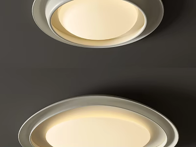 Minimalist Modern Ceiling Light With Circular Design And Soft Warm Glow 3d model