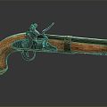 Vintage pistol military firearms 3d model