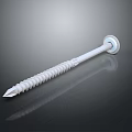 White Round Head Threaded Screw Hardware Tool for Home Improvement Projects 3d model
