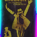 Graffiti Decorative Lights With Yellow Figure Silhouette And Blue Purple Neon On Black Background