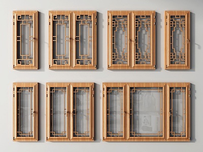 windows antique windows casement windows sliding windows aluminum alloy windows doors and windows 3d model