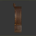 Classic Wooden Display Cabinet With Glass Doors And Carved Vintage Design