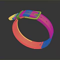 Elegant Shiny Copper Bracelet Featuring Gold Buckle And Smooth Polished Design