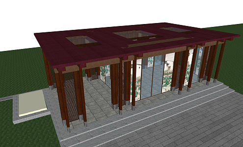 New Chinese pavilion 3d model