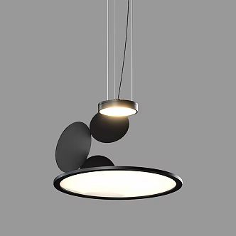 Modern minimalist chandelier 3d model