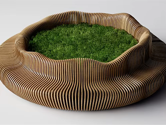 Modern Outdoor Chair Special-shaped Tree Pool Special-shaped Landscape Seat Outdoor Seat Landscape Seat 3d model
