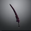 Futuristic Purple Blade Weapon With Shiny Metallic Finish Unique Handle And Sleek Design