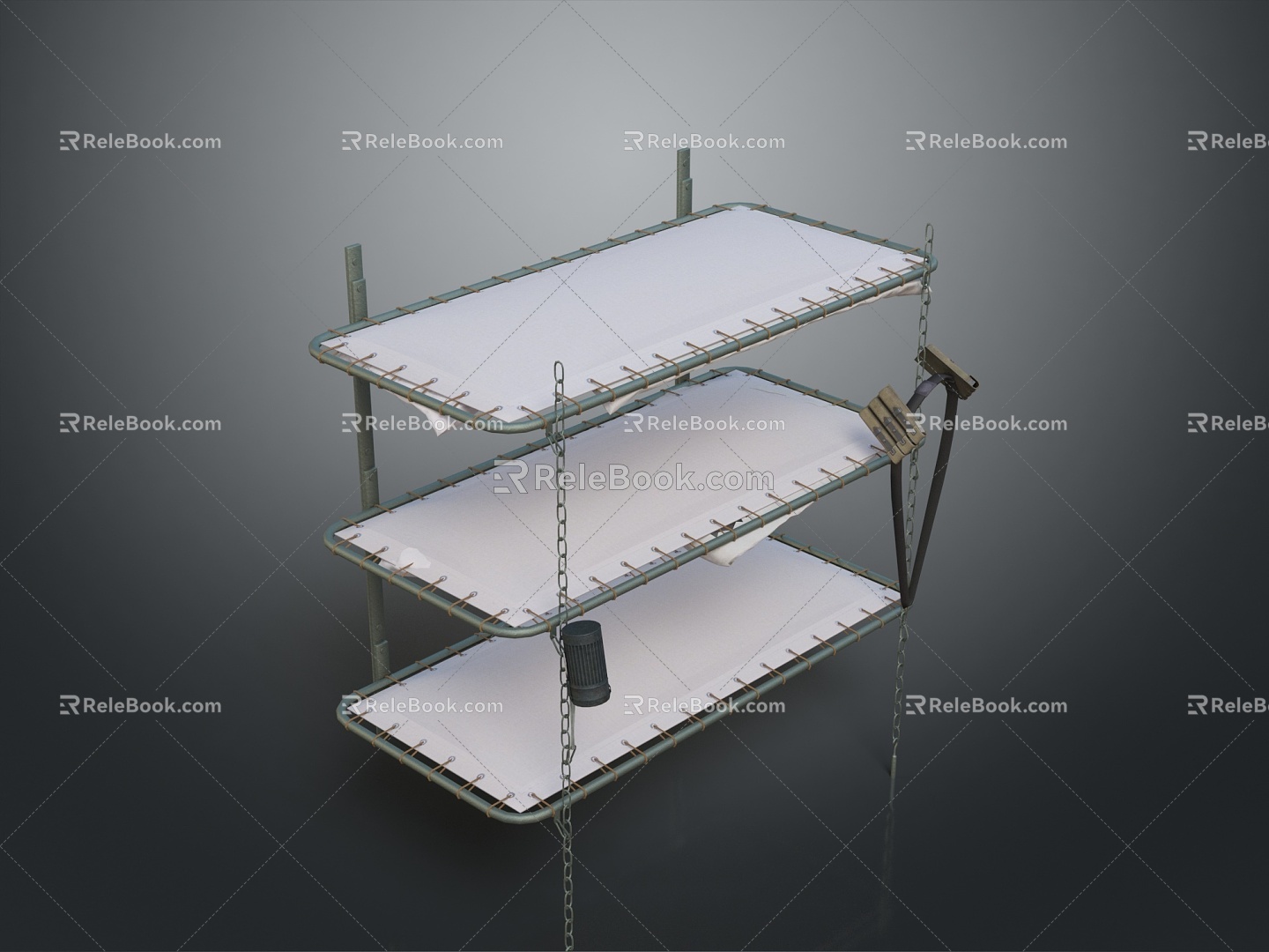 Iron frame large iron frame iron frame house factory industrial iron frame iron ladder rigid ladder work frame rigid scaffold 3d model