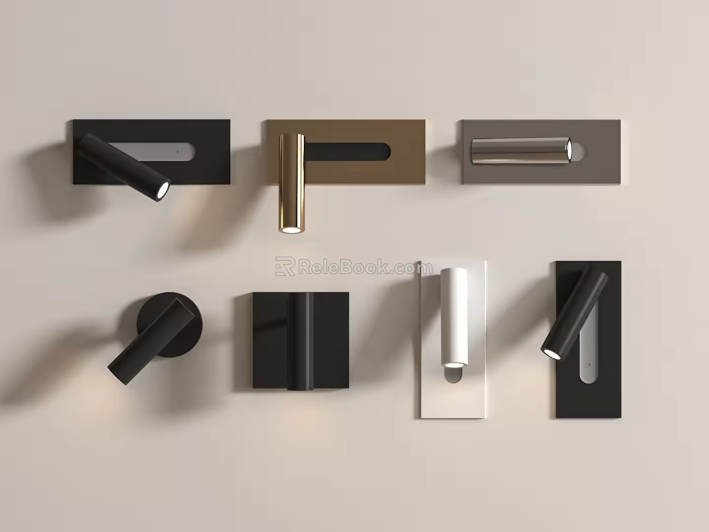 Modern minimalist wall lamp reading lamp combination reading lamp metal wall lamp adjustable angle wall lamp bedside wall lamp wall lamp wall lamp 3d model