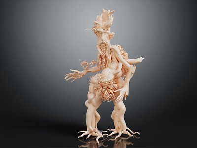 Modern game character tree man tree man dead wood dead wood man dry wood dry 3d model