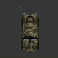 Armored Military Off Road Vehicle With Camouflage Paint And Blue Yellow Flag