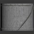 Gray Cylindrical Industrial Metal Container With Rimmed Edge And Side Ladder Structure