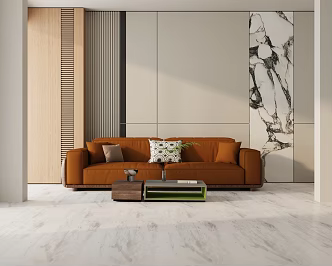 Modern three-seat sofa 3d model